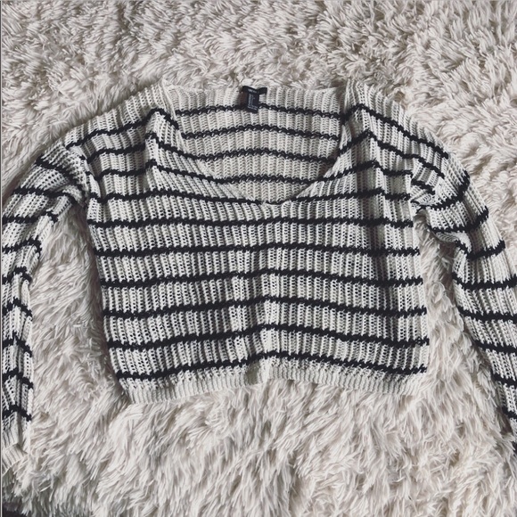 Forever 21 Sweaters - F21 striped crop sweater